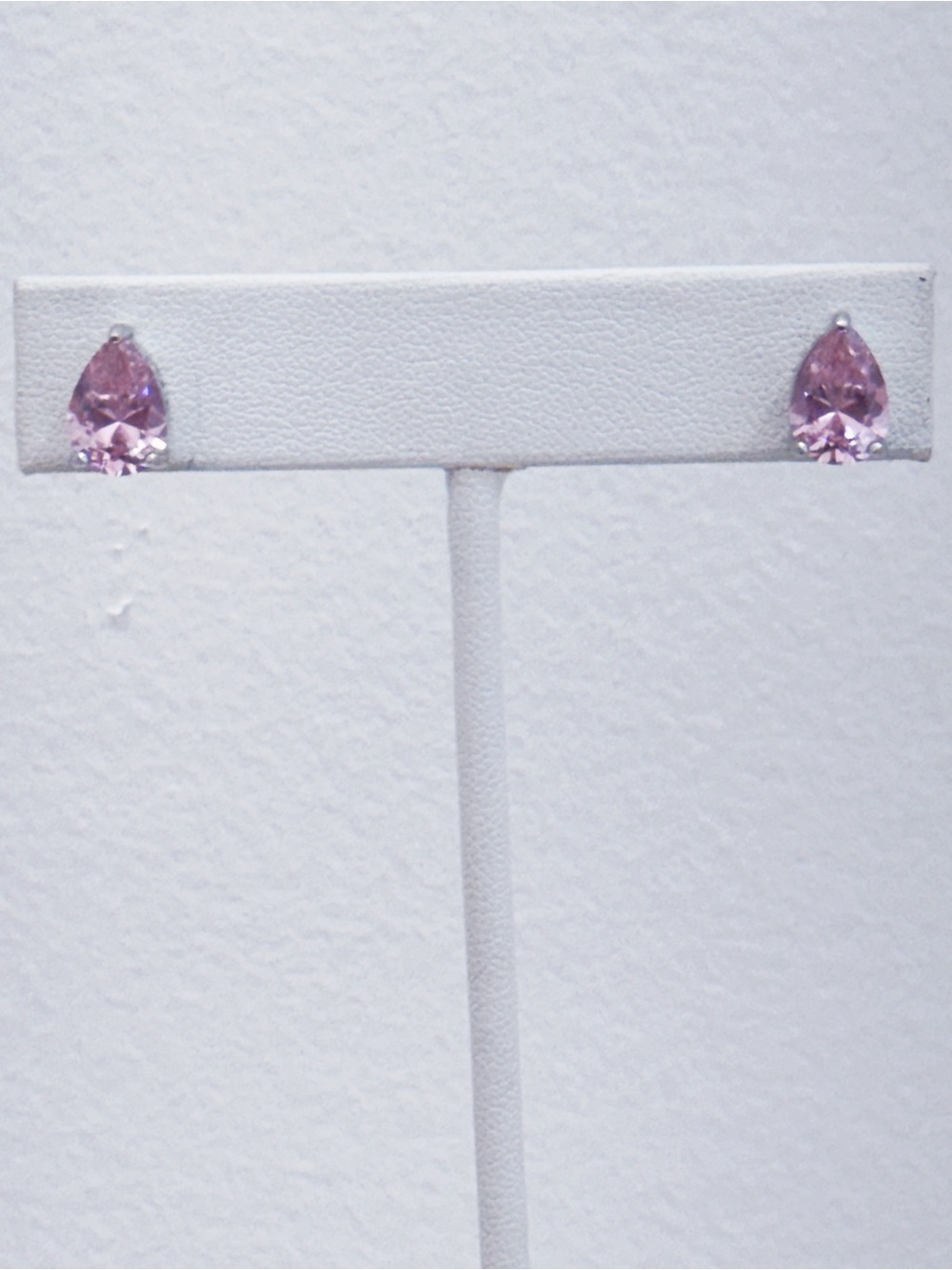 925 Sterling Silver Faux Pink Sapphire Pear shape NWOT